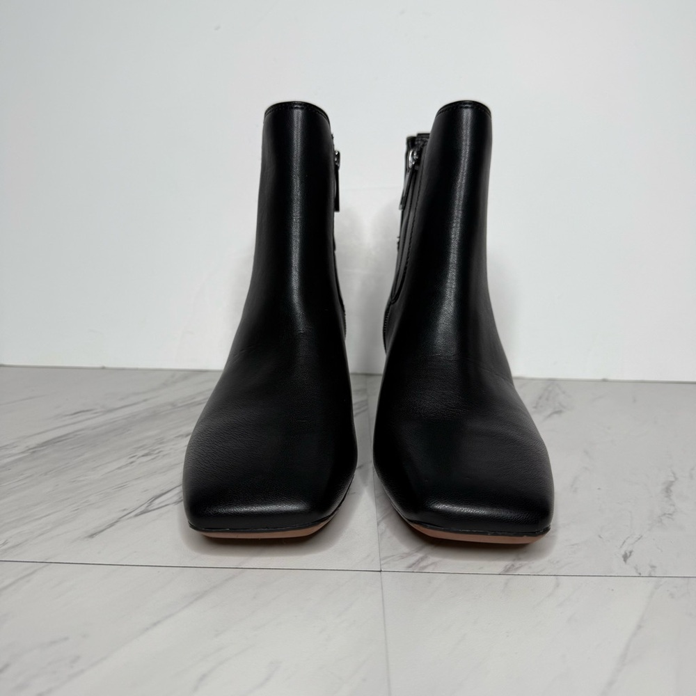 Franco Sarto Nellie Black Chelsea Heeled Bootie 8M - Picture 2 of 14